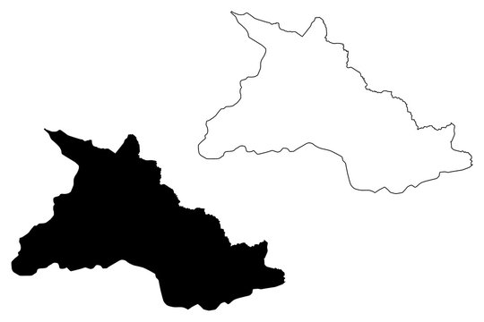 Chalatenango Department (Republic of El Salvador, Departments of El Salvador) map vector illustration, scribble sketch Chalatenango map..