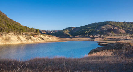 Fototapeta premium Reservoir in the mountains. La Peza 