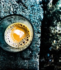 tea spreads light over a shadow