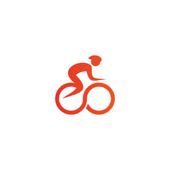 Bicycle or bicycling logo design vector template