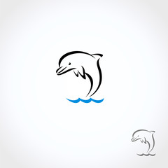Dolphins set. Collection icon dolphin. Vector