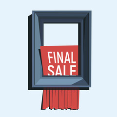 final sale. Original illustration to advertise fall sale, winter sale, new year's sale, spring sale, summer sale and black Friday.
