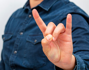 symbol, finger gesture which means rock and roll