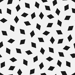 Vector seamless simple pattern. Modern stylish texture with randomly disposed rhombus. Repeating abstract minimalistic background. Trendy hipster print