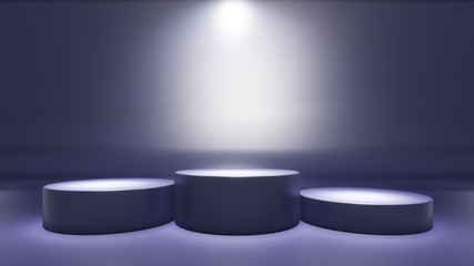 Platform honoring the top three 3D Illustration