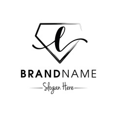 Monogram / Initial L for jewellery logo design inspiration vector