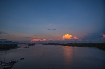 sunrise moment view at one of the famous port for photographer in Borneo