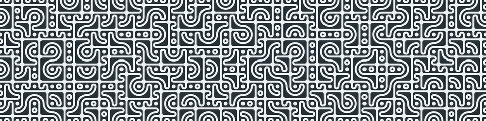 Truchet Random Pattern Generative Tile Art background illustration