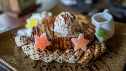 Tasty Honey Toast With Banana