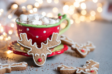 Happy gingerbread cookie man