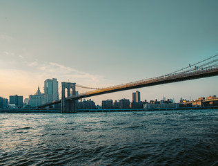 Brooklyn Bridge at end of the day