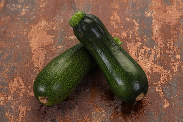 Raw ripe zucchini