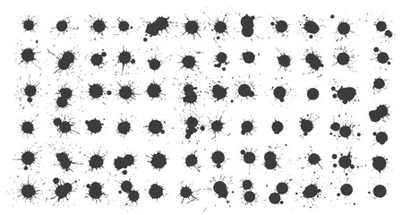 Vintage black ink spots big collection