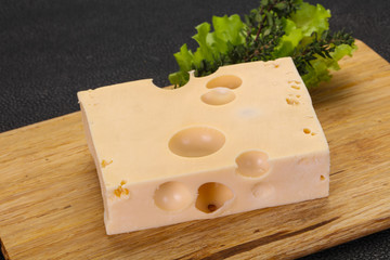 Maasdam cheese brick