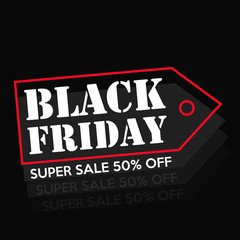 Black friday sale banner vector design