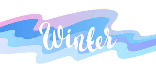 Background with winter lettering.