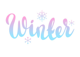 Background with winter lettering.