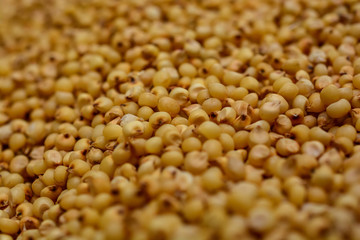 cereal and grains in close up macro