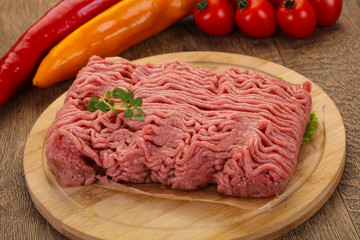 Raw turkey minced meat