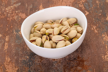 Pistachio nuts heap