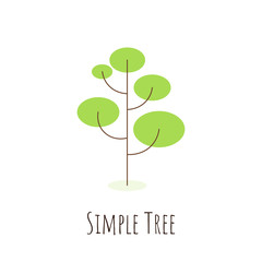 Obraz premium Isolated simple tree in flat style
