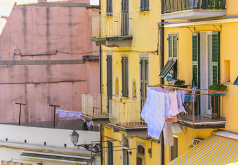Traditional Italian houses in Riomaggiore, Cinque Terre, Italia