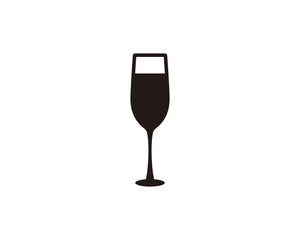 Champagne glass icon symbol vector