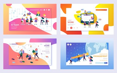 Creative Character Businessman Partner Concept