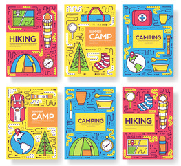 Camping equipment set circle