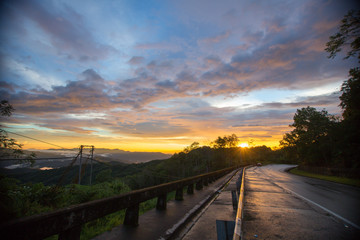 amazing view of sunset