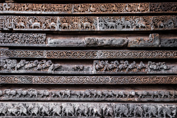 The ancient Indian temples and carvings