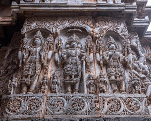 The ancient Indian temples and carvings