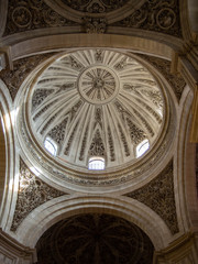 Church of the province of Granada, Spain. In it you can see some encumbered in the domes that decorate the roofs of this wonderful church 