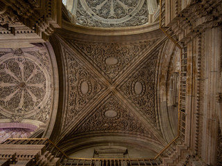 Church of the province of Granada, Spain. In it you can see some encumbered in the domes that decorate the roofs of this wonderful church 