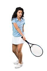 Young tennis player woman