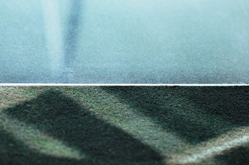 Fototapeta premium aluminum threshold between tiles and carpet in a public area