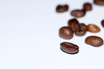 coffee beans on white background