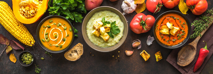 Autumn seasonal soups