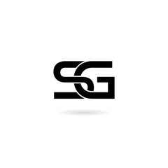 Initial letter SG Logo template design. Minimal letter logo