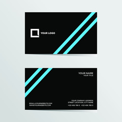 modern clean abstract business card vector design template