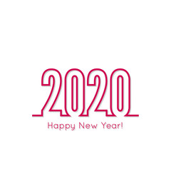 Creative happy new year 2020 design card. Vector illustration.
