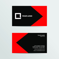 modern clean abstract business card vector design template