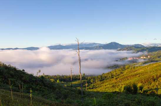 rolling cloud in the morning