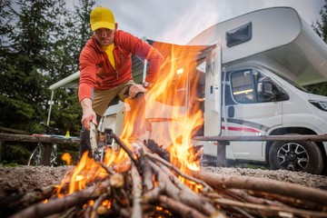 Motorhome Spot and Campfire