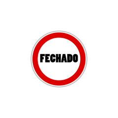 Vector Fechado Store Sign.