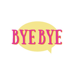 Bye Bye icon on white