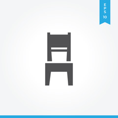 Dining room chair vector icon, simple sign for web site and mobile app.