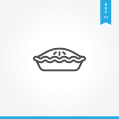 Pie vector icon, simple sign for web site and mobile app.