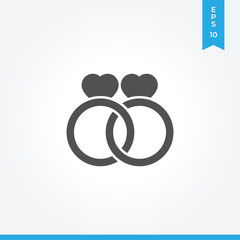 Rings vector icon, simple sign for web site and mobile app.