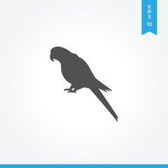 Scarlet macaw vector icon, simple sign for web site and mobile app.